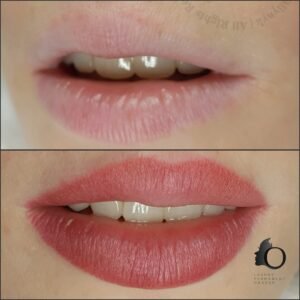 Lip Tattoo before and after