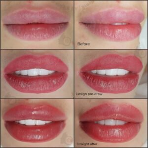 Permanent Makeup Lips Tattooed